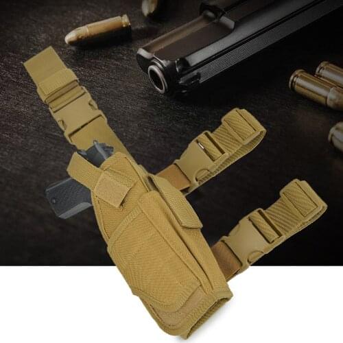 Tactical Right Drop Leg Gun Holster for Universal Airsoft Pistol Military Handgun Bag Ankle Holder Concealed Hunting Gun Case