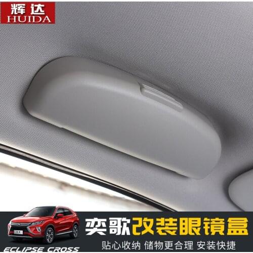 Main driving inner handle is upgraded to glasses storage box For Mitsubishi Eclipse Cross 2018 2019 Car-styling