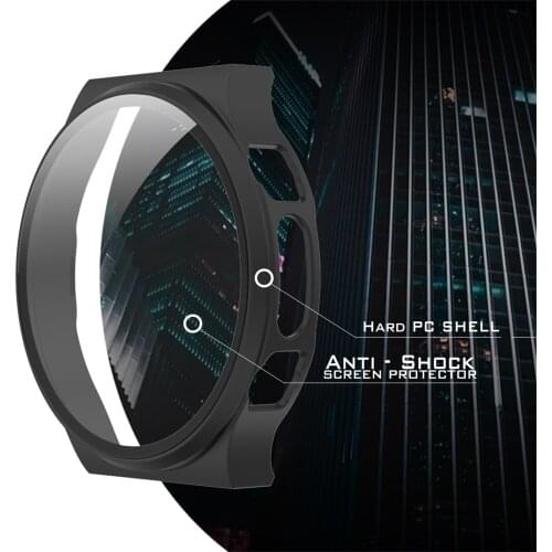 Smart Watch Protective Case For Huawei Watch GT 2 Pro ECG Anti-scratch Screen Protector Glass Frosted Frame Cover Bumper Shell