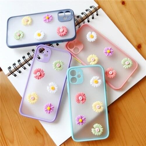 Hard Matte PC Little Daisies Flower Phone Case For OPPO A74 5G A54 A94 A93 A73 2020 A5 A9 A53S A31 A53 A91 A72 A52 A15 A12