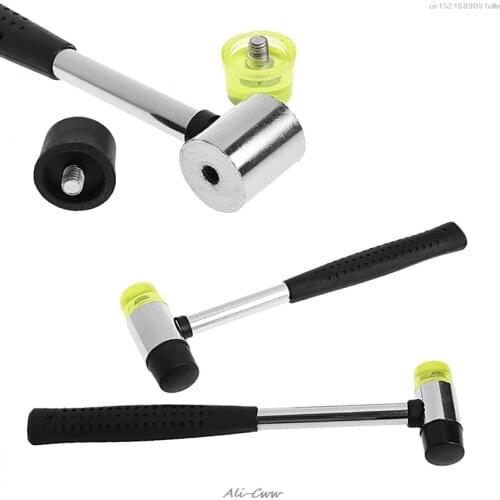4X7B 25mm Double Face Soft Touch Hammer Rubber Hammer Leather DIY Tool