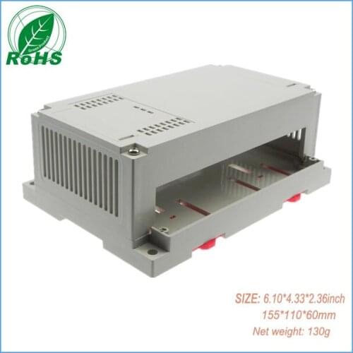 5pcs/lot Plastic industrial control din rail mounted enclosure 155*110*60mm 6.10*4.33*2.36inch