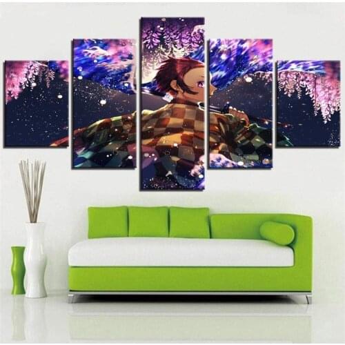 5 Piece Wall Art Canvas Anime Manga Figure Prints Sumijiro Posters And Pictures Home Living Room & Bedroom Decoration Paintings