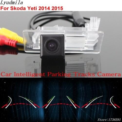 Car Intelligent Parking Tracks Camera FOR Skoda Yeti 2012 2013 2015 2016 2017 2018 Car Back up Reverse Camera Rear View Camera