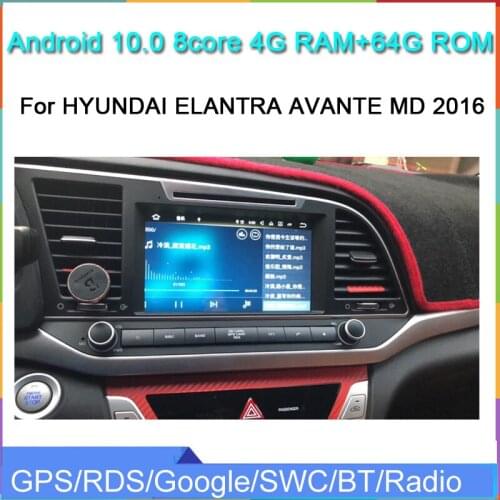 8" two din android 10 car dvd multimedia player for ELANTRA AVANTE MD 2016 left driving car audio stereo head unit