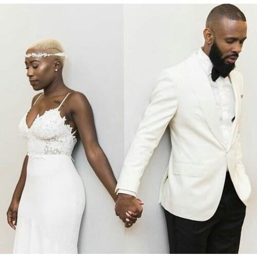 Ivory Terno Masculino Costume Homme Mariage Suit Men Wedding Groom Tuxedo Latest Coat Pants Design Best Man Blazers 2Piece