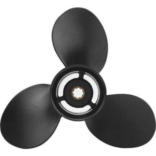 Outboard boat parts 9x10-1/2in Outboard Propeller 3 Blades 8 Tooth High Thrust Aluminum Alloy 48-828156A12 Replacement
