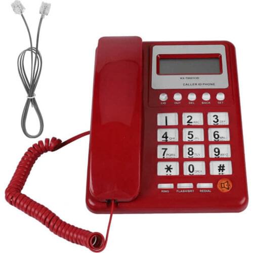 Home Hotel Wired Corded Telephone Desktop Phone Office Landline Fixed Telephone Caller ID Telephone