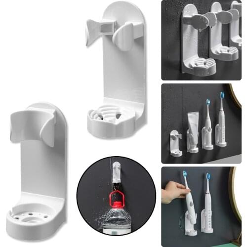 Electric Toothbrush Holder Wall Mount Elastic Hold Protect Toothbrush Handle Save Space Keep Dry Stop Mildew Toothbrush Holder