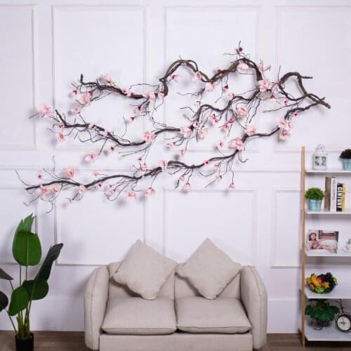 300cm Magnolia Wall Flowers Branches Wreath Garland Artificial Fake Flower Wedding Arch Decorate Home Decoration Party Accessory