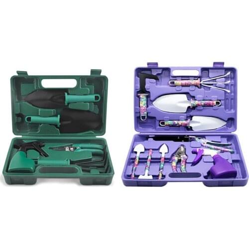 Camouflage Garden Tool Set Grafting Pruning Shovel Rake Stainless Steel Scissor Pruning Shears Spray Bottle Garden Tools Kit