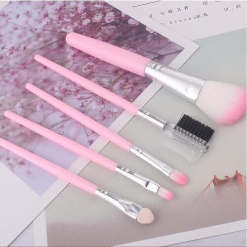 5Pcs/Lot Eye Shadow Foundation Eyebrow Eyeliner Eyelash Lip Brush Makeup Brushes Cosmetic Tool Make Up Eye Brush Set T0687