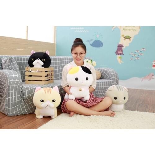 Creative Simulation Kawaii Short-footed Cat Toy Cute Plush Stuffed Doll Soft Pillow Home Bed Decoration Gift