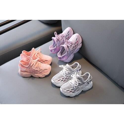 Toddler Fashion Shoes 2021 New Girls Flying Woven Sneakers Kids Sneakers Luxury Brand Boys Mesh Tennis Shoes Size : 21-30