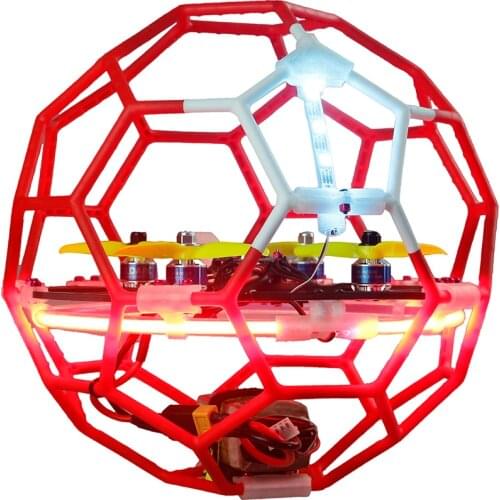 LDARC Flyball 230 Soccer Drone Ball RTF UAV with 2.4G 6Ch Radio Transmitter RX KKT20 F4 FC 20mm Stack 4S Flying Quadcopter