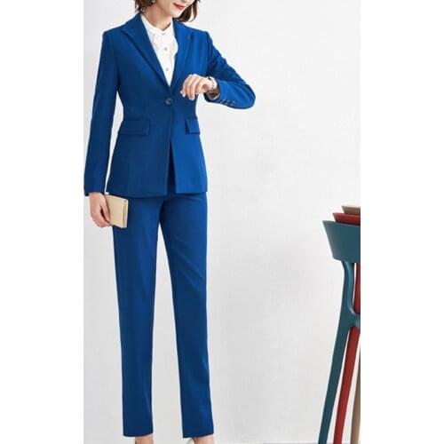 Fashion Womens Suits Office Ladies Business Pants Suits Women 2 Piece Coat Blazer Set Jackets And Pencil Pants