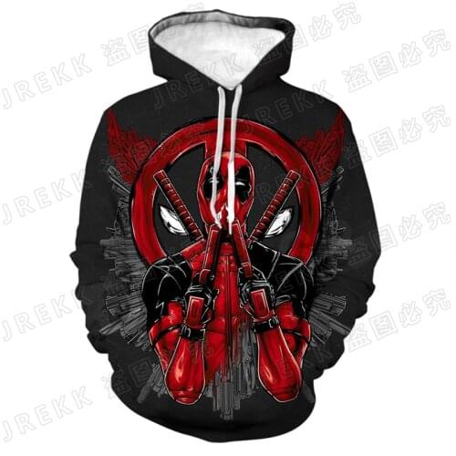 Men Women Children Cool Pullover Long Sleeve Deadpool Hoodies 3D Print Boy Girl Kids Sweatshirt Streetwear Fashion Tops Clothing