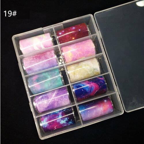 Nail Transfer Foil Paper Sticker Designer Set AB Sliders Flowers DIY Starry Nail Decoration Accessories Wraps