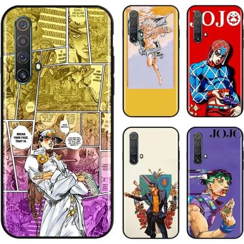 JoJo Bizarre Adventure For OPPO Find X3 X2 K5 K3 R17 R15 R9S F19 F15 F11 F9 F7 F5 Neo lite Pro Black Soft Phone Case