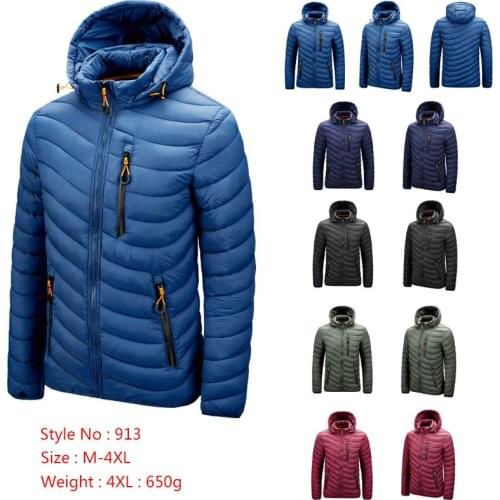 2021 Winter New Leisure Warmth Thick Waterproof Jacket Parka Coat Jacket Men\s Windproof Hat Parker Jacket Jacket Men