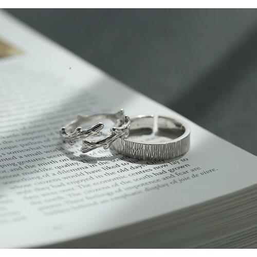 Couple Rings Fashion Simple Branch Cane Vine Lovers Rings for Men Women Adjustable Ring Engagement Ring Wedding Jewelry Gifts