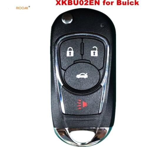 RIOOAK 5PCS/LOT Xhorse XKBU02EN Wire Flip Universal Remote Key for Buick Style 4 Buttons for VVDI VVDI2 Key Tool English Version
