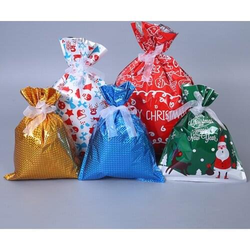 Christmas gift bag Snowflake Candy bag New Year Lucky Bag Santas harness pocket