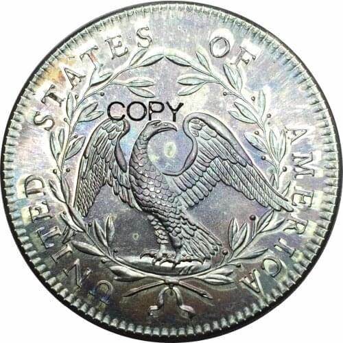 United States Early Silver Dollars 1794 Flowing Hair Dollars Brass Plated Silver replica coins