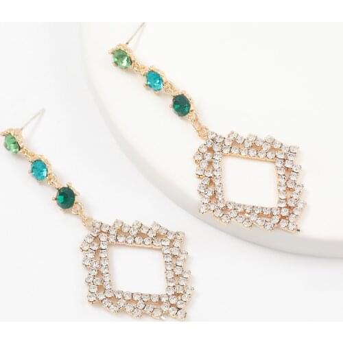 Pauli Manfi 2021 Fashion Simple Metal Rhinestone Earrings Womens Popular Creative Party Jewelry Accessories