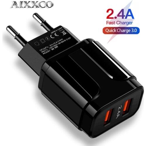 AIXXCO Quick Charge 3.0 QC 18W PD USB Charger QC3.0 Fast Charging USB Wall Phone Charger For Samsung Xiaomi FOR iPhone 8 11