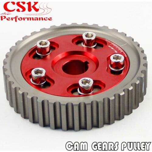 Adj Cam Gear Pulley Timing Gear Fits For Honda SOHC D15 D16 D-Series Engine Red