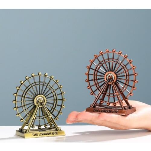 Nordic Style London Eye Ferris Sky Wheel Office Bar Shop Room Table Decoration Study Decor Iron Birthday Gift Crafts Ornaments