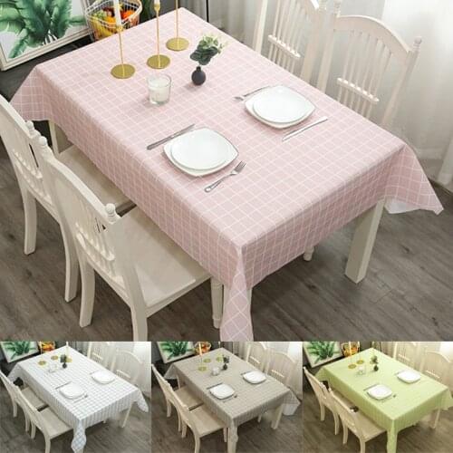 Waterproof Tablecloth PVC Rectangle Nordic Style PVC Oil-proof Table Cover For Dining Hotel Wedding Birthday Party Home Decor