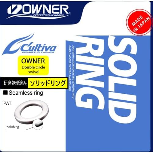JAPAN OWNER Original Cultiva 72814 Solid Ring For Fishing Single Turn Swivel Silver Fishing Stainless Steel Fishing Accessories