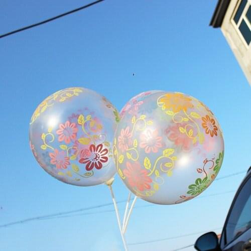 10pcs 12-Inch Transparent Printed Latex Balloon Wedding Wedding Room Wedding Decoration Children Birthday Party Layout Supplies