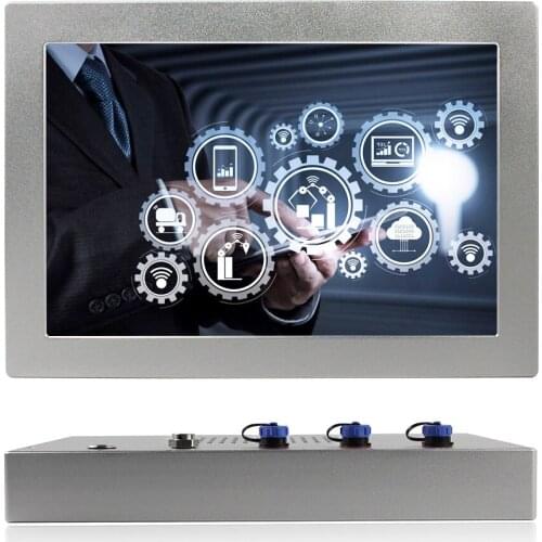 12.1 inch industrial touch monitor display 1280x800 aluminum alloy full sealed ip68 waterproof VGA/HDMI