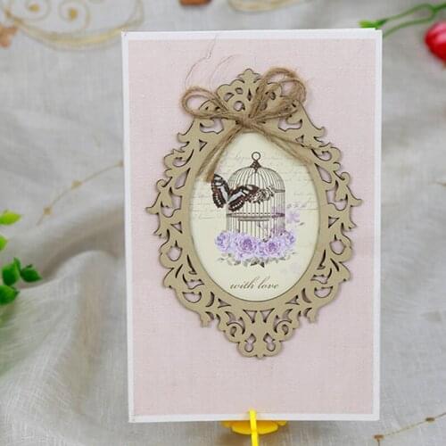 2pcs Laser Cut Bride and Groom Marriage Wedding Invitations Cards Greeting Cards 3D Cards Postcard Event Party Supplies