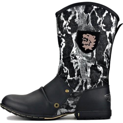 2021 OTTO ZONE New England Western Boots Genuine Leather Mens Motorcycle Boots Ankle Boots Casual shoes OS-5008-1-H10-B