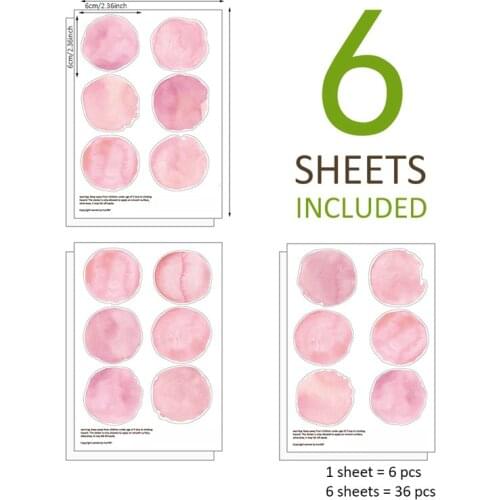 36pcs/set Watercolor Dots Wall Sticker Removable Kids Room Bedroom Creative Decals DIY Vinyl Nursery Office Beautify Decor
