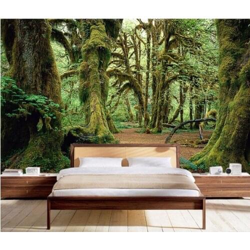 Custom photo 3d wallpaper Non-woven mural Virgin forest tree picture decoration painting 3d wall murals wallpaper for walls 3 d