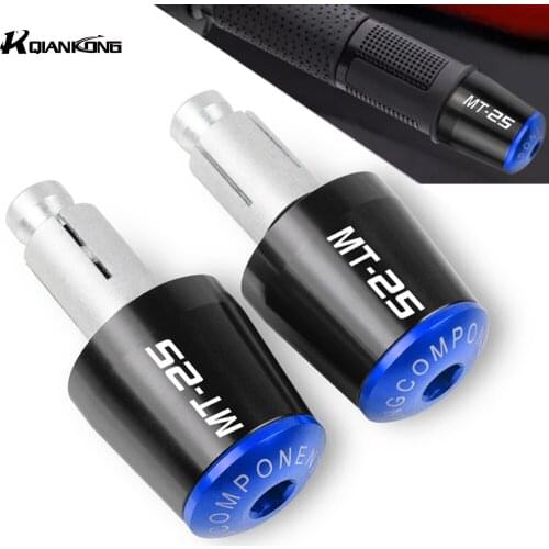7/8mm Motorcycle Accessories Handlebar Grips Handle Bar Cap End Plugs For YAMAHA MT25 MT-25 2003 2004 2005 2006 2007 2008 2009