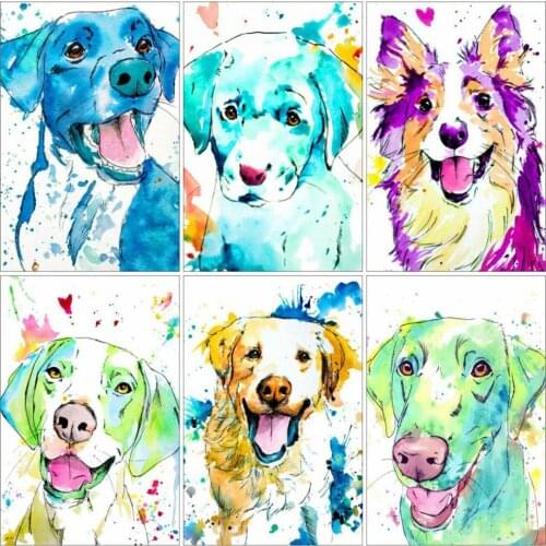 EverShine Diamond Painting Dog Cross Stitch 5D DIY Diamond Mosaic Full Square Drill Animal Handicraft Bead Embroidery Needlework
