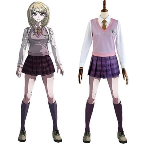 Anime Danganronpa V3 Akamatsu kaede Cosplay Costume JK school Uniform Women Suit