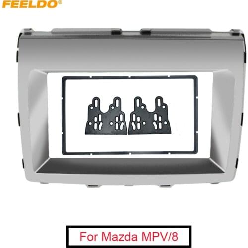 FEELDO 2DIN Car Stereo Radio Fascia Frame For For Mazda MPV 2006+ Mazda 8 Audio Interface Plate Panel Dash Trim Kit #AM5013