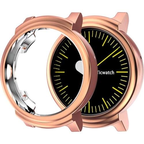 Watch Cases Soft Shockproof Smart Watch Protective Case Bumper Frame Cover for Ticwatch E shell