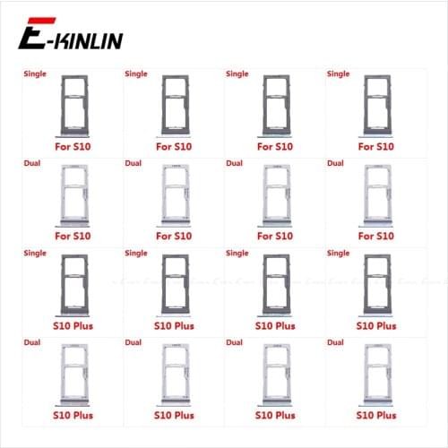 Sim Card Socket Slot Tray Reader Holder Connector Micro SD Adapter Container For Samsung Galaxy S10 Plus G975 G973 Parts