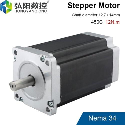 Nema 34 Stepper Motor Driver 450C 2 Phase 12Ncm 6A 4 Lead Cable For 3D Printer CNC Milling Machine Engraving Laser Cutting