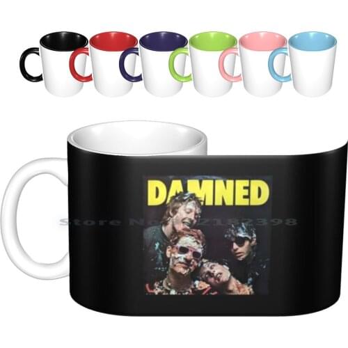 Best Selling Merch Damned Ceramic Mugs Coffee Cups Milk Tea Mug The Damned English Punk Punk Dave Vanian Captain Sensiblenew