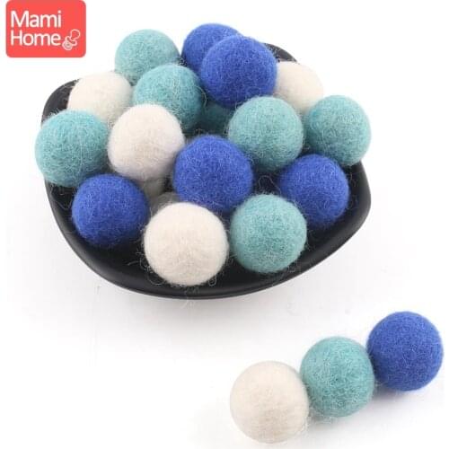 10pc 2cm Chew Toys Wool Balls Decor Baby Room Felt Wool Beads DIY Bracelet Accessories Handmade Baby Nurse Gifts Christmas Gift