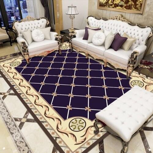 American style Carpets For Living Room Home Decor Luxury Rugs Bedside Antiskid Floor Mat Modern Bedroom Luxurious Carpet and Rug